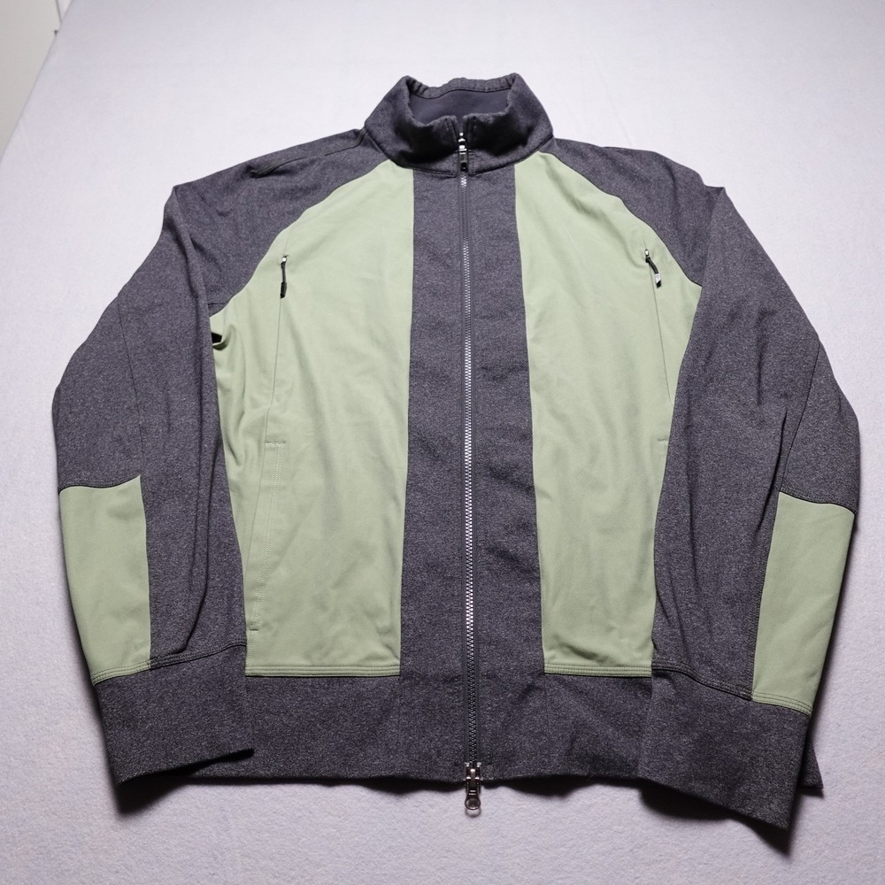 Lululemon Jacket Mens XL Gray Colorblock Full Zip Track Running Gym Athletic